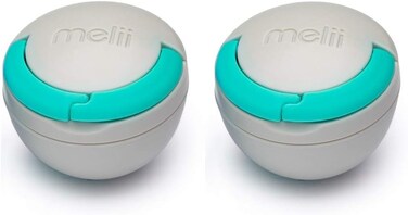 Melii Pacifier Case, 2 Pack (Blue &amp; Grey)