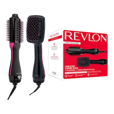Revlon One-Step Volumiser with Paddle Brush Styler RVDR 5282 and RVDR 5212 Combo Pack