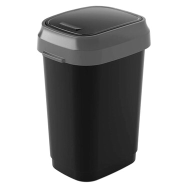 Keter Dual Swing Bin Black 19x25x33cm 10L