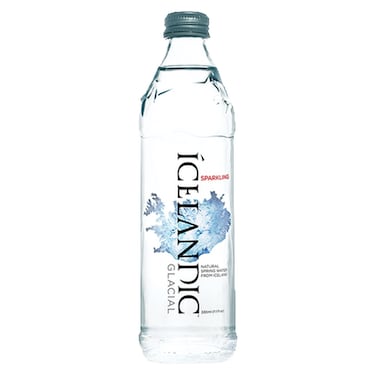 Icelandic Glacial Sparkling Natural Spring Mineral Water Glass Bottle 330ml