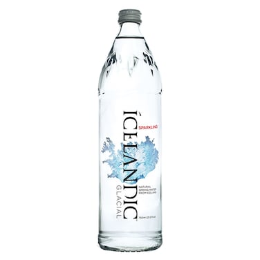 Icelandic Glacial Sparkling Natural Spring Mineral Water Glass Bottle 750ml