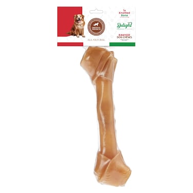 ديلايت عظم مضغ معقود من الجلد الخام للكلاب 150 غرام