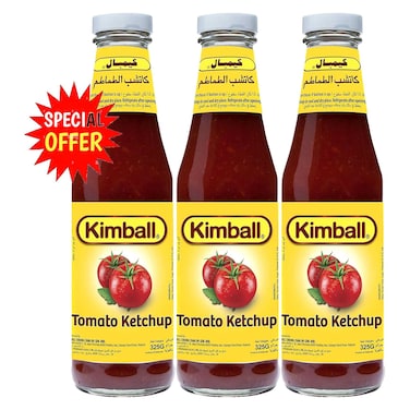 Kimball Tomato Ketchup, 325g pack of 3