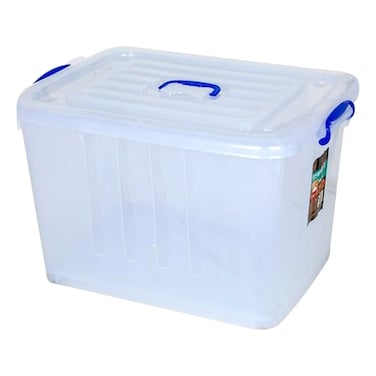 Plastic Storage Box with Cover 80L