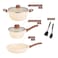 Kitchen Master Non-Stick Forged Cookware Set Beige 7 PCS