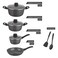 Kitchen Master Non-Stick Forged Cookware Set Black 9 PCS