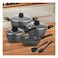 Kitchen Master Non-Stick Forged Cookware Set Black 9 PCS