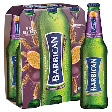 Barbican Passion Fruit Flavour Non-Alcoholic Malt Beverage Bottle, 330ml Pack of 6