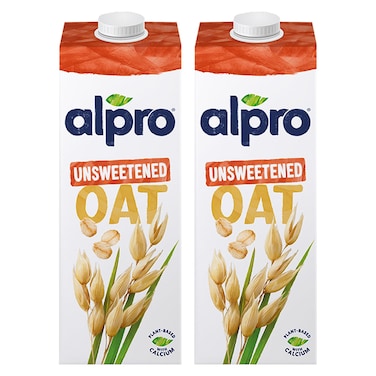 Alpro Oat Drink Unsweetened 1L Pack of 2