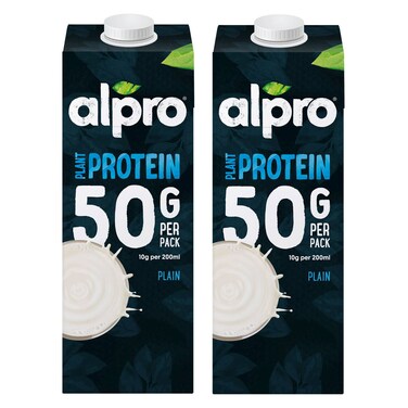 Alpro Protein Soya Drink Plain 1L Pack of 2