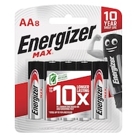 Energizer Max Alkaline Batteries with Keychain AA 8 PCS