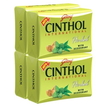 Godrej Cinthol International Herbal Soap with Deodorant 175g Pack of 4