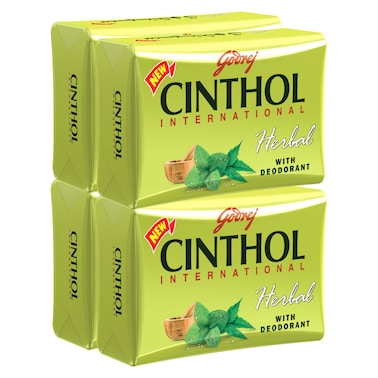 Godrej Cinthol International Herbal Soap with Deodorant 175g Pack of 4