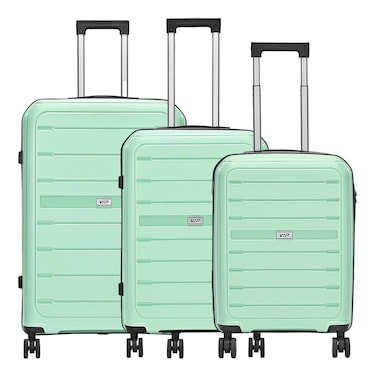 في أي بي تراك حقيبة سفر صلبة خضراء فاتحة 3 قطع