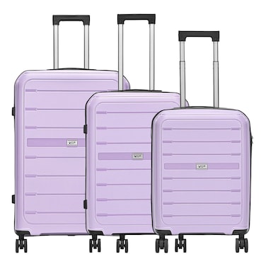VIP Trekk Luggage Hard Trolley Light Purple 3 PCS