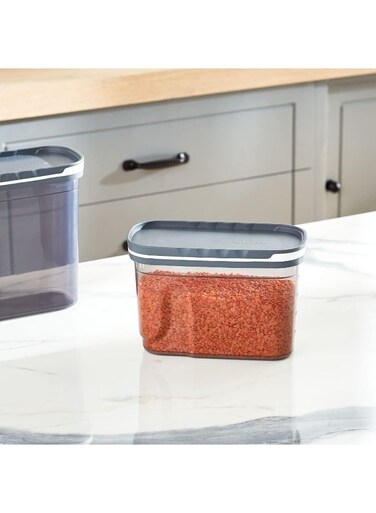 LIFE Airtight Meal Prep Box 1250ml Transparent Gray   BPA Free Food Storage Container with Locking Lid