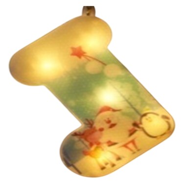 BR LED Santa Socks Hanging Decoration