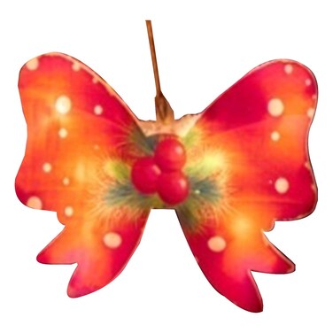 بي آر زخرفة معلقة على شكل ربطة قوس مضيء