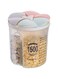 ELECDON Compartment Storage Tank, Airtight Food Storage Container BPA Free Plastic Cereal Dispenser With Lids And Compartments For Grain, Sugar, Flour, Rice, Nuts, Snacks (1500 ML)