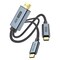 توتو لايف نيلو سيريز كابل ثنائي تايب سي إلى HDMI  أسود ورمادي بطول 2 متر