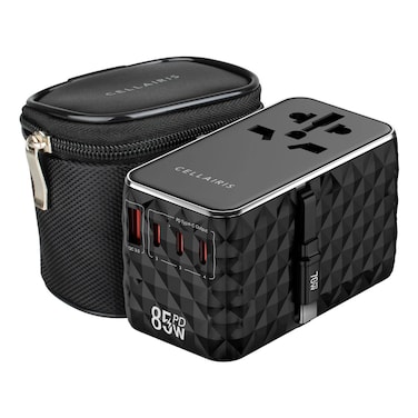 Cellairis GaN 3 PD Type-C Travel Adapter with QC 3.0 Black 85W