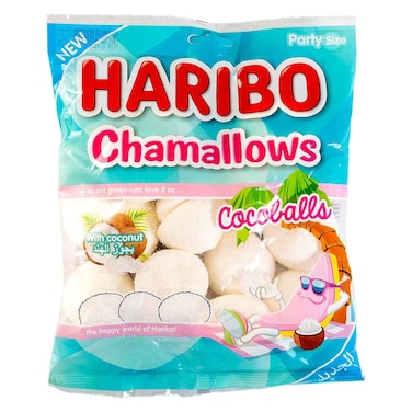 Haribo Chamallows Cocoballs with Coconut Marshmallow, 130g