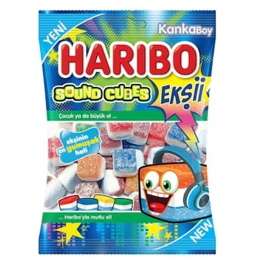 Haribo Mix Fizz Sound Cubes Candy, 70g