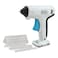 Black + Decker Cordless Glue Gun, 3.6V, Quick Heating 30 Sec, 25 Min Runtime, Non-Slip Handle, Self-Standing, LED Light, Portable, Includes 7mm Glue Stick &amp; Type C USB Charging, Multi-Color - BCGL115-XJ