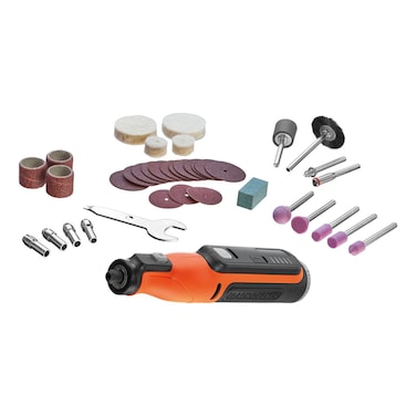 Black + Decker Cordless Rotary Tool 8V + 37pcs Accessories BCRT8I-XJ