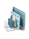 Store More Adjustable Pan And Lid Rack, Pot Lids And Pans Organizer for Kitchen Cabinet Storage, St And ard, White, 50160 White 7.3x11.5x6.4inch