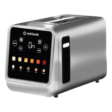 Nutricook 2 Slice Digital Toaster TS201ME, 850 W, Silver, Removable Warming Rack