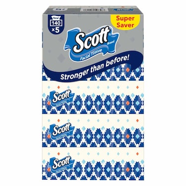 Scott Facial Tissues Box 140 Sheet Pack of 5