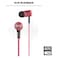Altec Lansing Metal Wired In-Ear Earphones with Mic Red