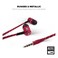 Altec Lansing Metal Wired In-Ear Earphones with Mic Red