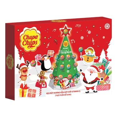 Chupa Chups Mixed Flavour Lollipop Christmas Tree Pack 232.5g