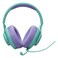 JBL Quantum 100 M2 Wired Over-Ear Gaming Headset with Flip-up Mic Cyan