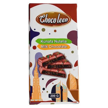Chocoleen Kunafa Nutella Milk Chocolate 200g