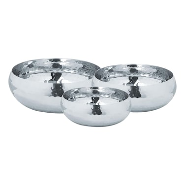 Winsor Belgium Pasta Bowls Set WR80834 Silver 3 PCS