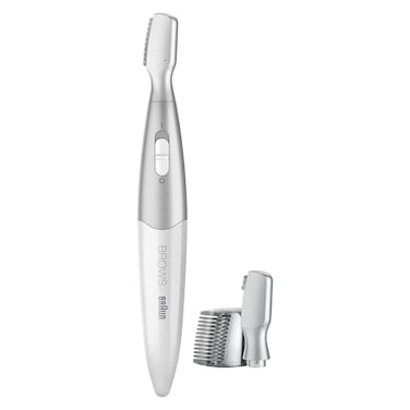 Braun Hello Brows Silk Finish Mini Precision Trimmer with 4 Attachments FG1106 White