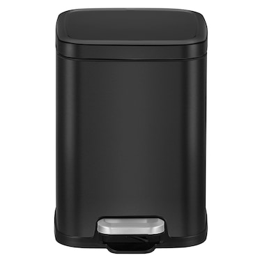 Eko Stella Square Shaped Step Bin Black 6L
