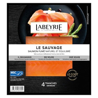 Labeyrie Wild Smoked Salmon 4 Slices 120g