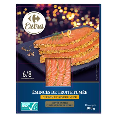 كارفور إكسترا سلمون مرقط مدخن بالليمون 100 غرام