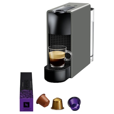 نسبرسو إسينزا ميني ماكينة تحضير القهوة، 1310 واط، 0.6 لتر، رمادي، بلاستيك، إيقاف تشغيل تلقائي