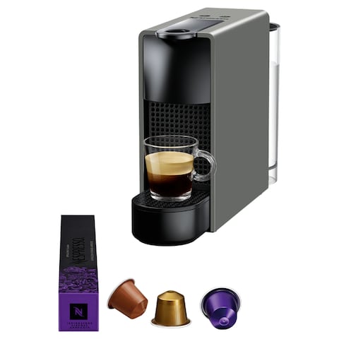 Nespresso&nbsp;Essenza Mini coffee machine by&nbsp;Nespresso, Grey - UAE Version