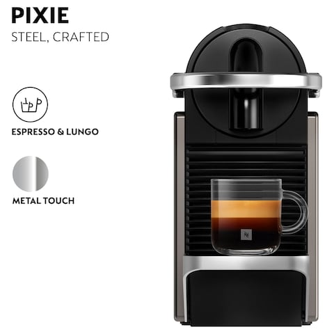 Nespresso&nbsp;Pixie C coffee machine by&nbsp;Nespresso, Titan&nbsp;- UAE Version