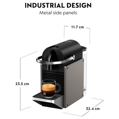 Nespresso&nbsp;Pixie C coffee machine by&nbsp;Nespresso, Titan&nbsp;- UAE Version