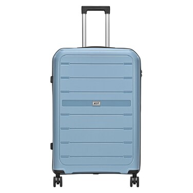 VIP Trekk 8 Wheel Luggage Hard Trolley Light Blue 75cm