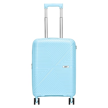 VIP Retreat 8 Wheel Luggage Hard Trolley Light Blue 55cm