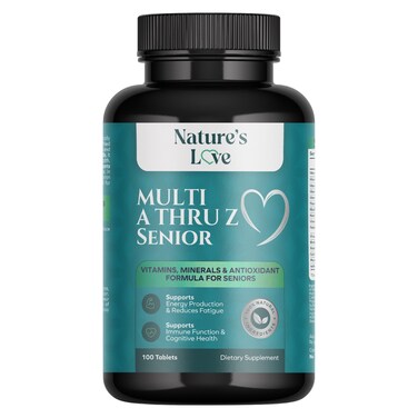 Nature's Love Multi A Thru Z Senior Dietary Supplement 100 Tablets