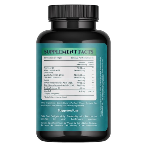 Nature&#39;s Love Natural Triple Omega 3-6-9 2000mg Dietary Supplement 90 Softgels